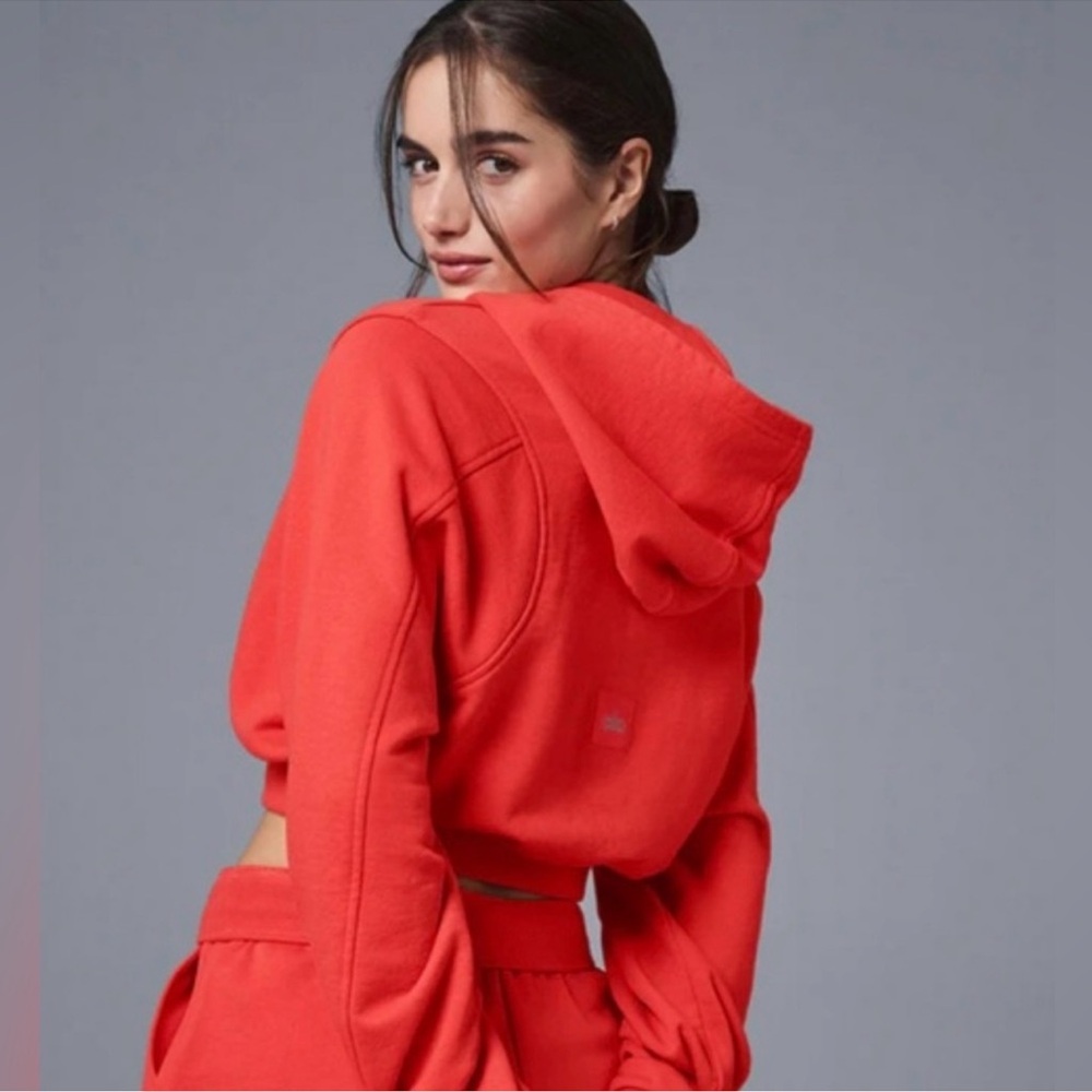 Alo Yoga Woman’s Cropped Red Hoodie